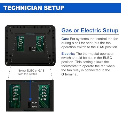 ELECTECK 2 Pack Non-Programmable Digital Thermostat, 1 Heat/1 Cool, Black