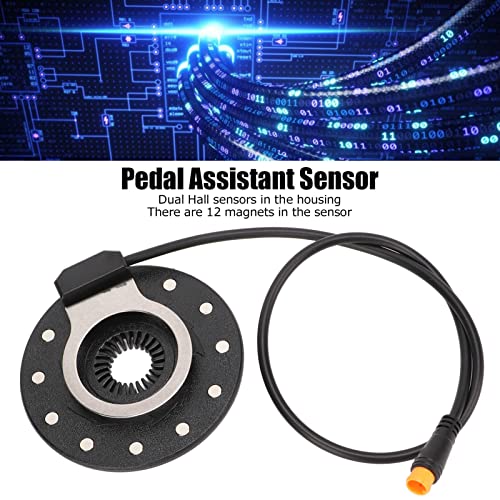 Alomejor Electric Bike Sensor, Precision Magnetic Speed Detection, Bike Speed Sensor, 12 Precision Magnets for Small Hole Applications for commuters Mountain Bikers Urban Riders