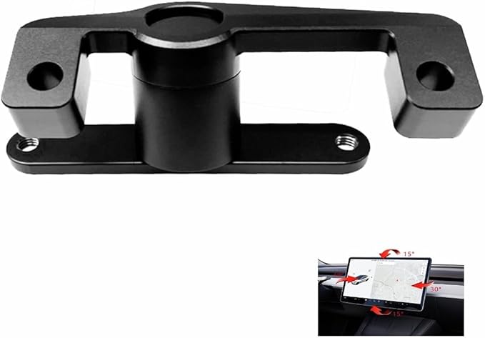 Tesla Model Y/3 Screen Swivel Tilt Mount,Four Directions UP/Down/Left/Right, Fit for Tesla Model 3 2017-2023/Model Y 2019-2024 Screen Rotating Holder Aluminium Alloy Navigation Bracket.