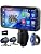 6.25" Portable Motorcycle Carplay/Android Auto (Included 128G SD Card) with GPS Navigation System, IP67 Waterproof HD Touch Screen, Dual Dash Cam, Remote Control, Siri, BT, Google Assistant