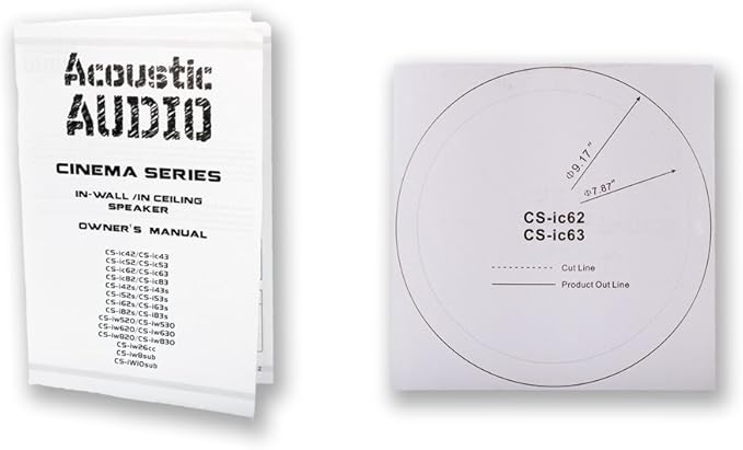 Acoustic Audio CS-IC63 in Ceiling 6.5" Home Theater 5 Speaker Set 3 Way 1500 Watt CS-IC63-5S