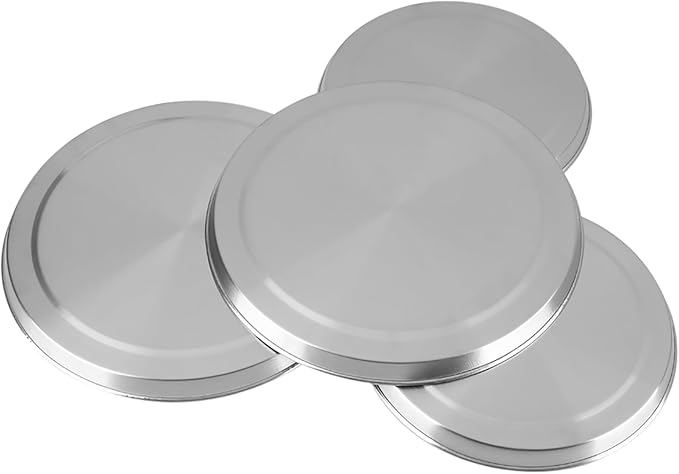 Zerodis 4Pcs Kitchen Stove Top Cover, Stainless Steel Stove Top Burner Covers Cooker Silver Colored Kitchen Utensils Suitable for Standard Sized Electric Stove Burners
