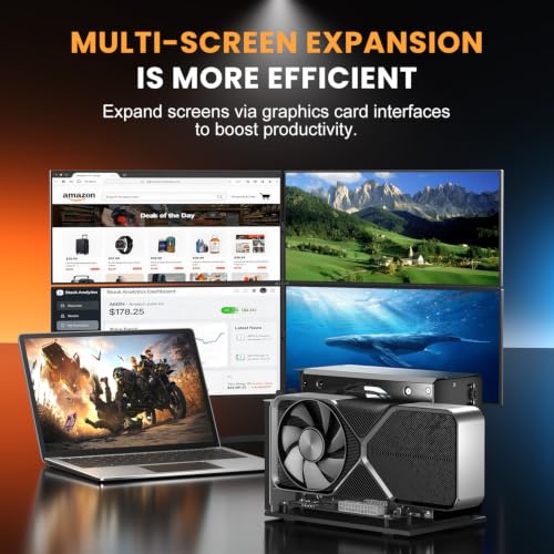 OCuLink eGPU Dock, PCIe 4.0 x4 64Gbps, ATX External GPU Enclosure