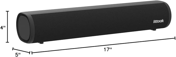 Sound Bar for TV, BT 5.0 Soundbar, 50 Watt 16 Inch Soundbars for Home Audio, Gaming, Projectors, TV Speakers Supports HDMI ARC/Optical/RCA/USB/AUX in and Sub Out Connection, Wall Mountable