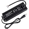 LED Power Supply 250W, Waterproof IP67, 100V-265V AC to 24V DC, 3-Prong Plug with 3.3 Feet Cable for LED Strip Lights
