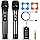 Wireless Microphone with Bluetooth, Professional UHF Dual Handheld Dynamic Metal Mic System Set with Rechargeable Receiver, 160 ft Range, 1/4''Output, for Karaoke Machine, Singing, Amp, PA Speaker
