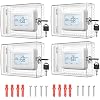 Gedreew 4 PCS Large Thermostat Lock Box Cover with Key, Clear Thermostat Cover with Lock Compatible with Home Thermostat On Wall, AC Lock Box Cover with Key Fits Thermostats 5" H x 6" W or Smaller