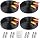 4x200ft BNC Cable All-in-One Siamese Video and Power Security Camera Cable Extension Wire Cord with 2 Female Connectors for All Max 5MP HD CCTV DVR Surveillance System, 200ft 4pack Cable, Black