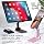 Meetuo 2 Pcs Cell Phone Stand for Desk Adjustable & Foldable Phone Holder