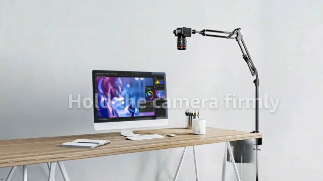 UBeesize Overhead Camera Mount with 360° Adjustable Arm & Phone Holder
