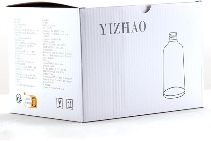 YIZHAO Black Glass Spray Bottles 1oz, with Small Fine Mist Spray, Metal Cap, Refillable for Essential Oil,Travel,Cleaning,Perfume,Aromatherapy,Makeup – 12 Pcs