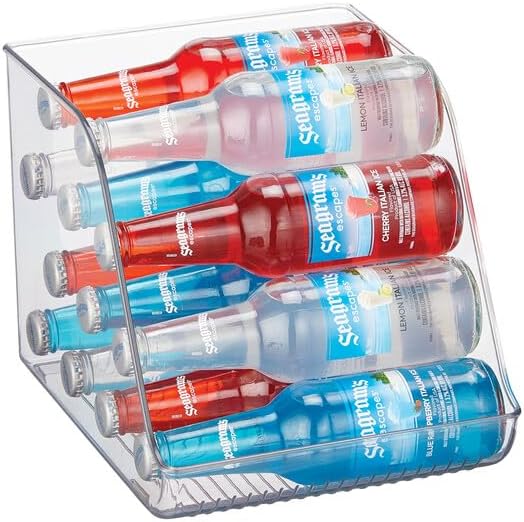 iDesign Water Bottle Organizer for Fridge - Clear - Made in USA