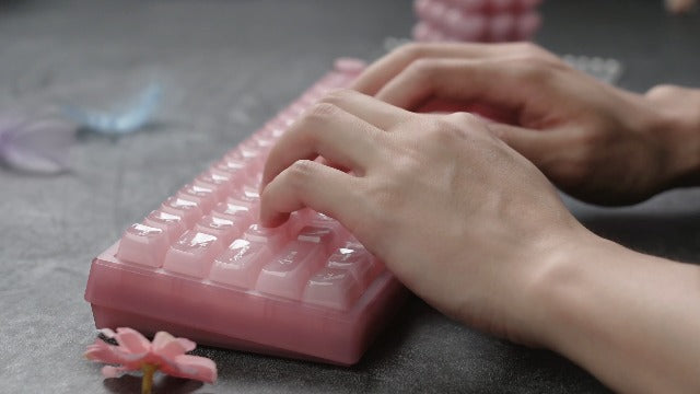 Womier 60% Keyboard QMK/VIA, Pink Gaming Mechanical Keyboard Creamy - Image 8