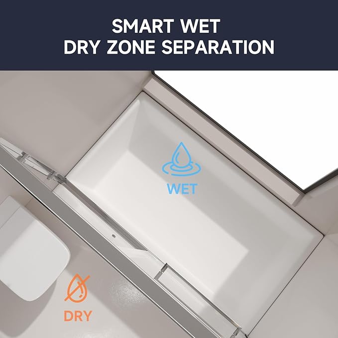 Bathtub Shower Door, 50-60" W x 57" H Shower Glass Door, Semi-Frameless Double Sliding Bathroom Tub Shower Door with 1/4 inch Clear Tempered Glass, Chrome