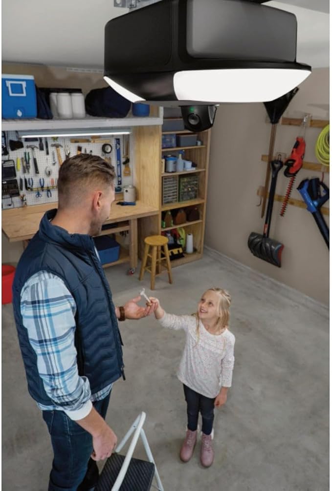 Chamberlain B6753T Smart Garage Door Opener – Video Streaming, 2000-Lumen LED, Battery Backup, myQ App, Ultra-Quiet Belt Drive