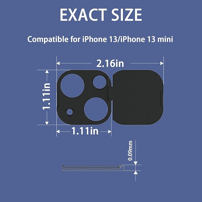 Phone Camera Lens Cover Compatible for iPhone 13/iPhone 13 Mini,Camera Lens Protector to Protect Privacy and Security,Strong Adhesive