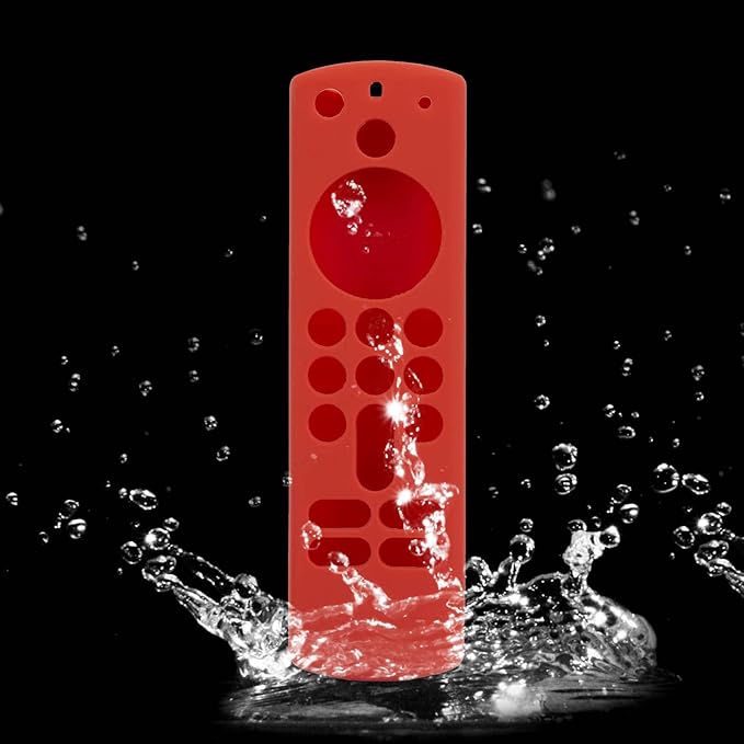 Remote Case Replacement for TV Stick (3rd Gen) 2021 Release Voice Remote, Red Silicone Protective Cover Sleeve with Lanyard - LEFXMOPHY