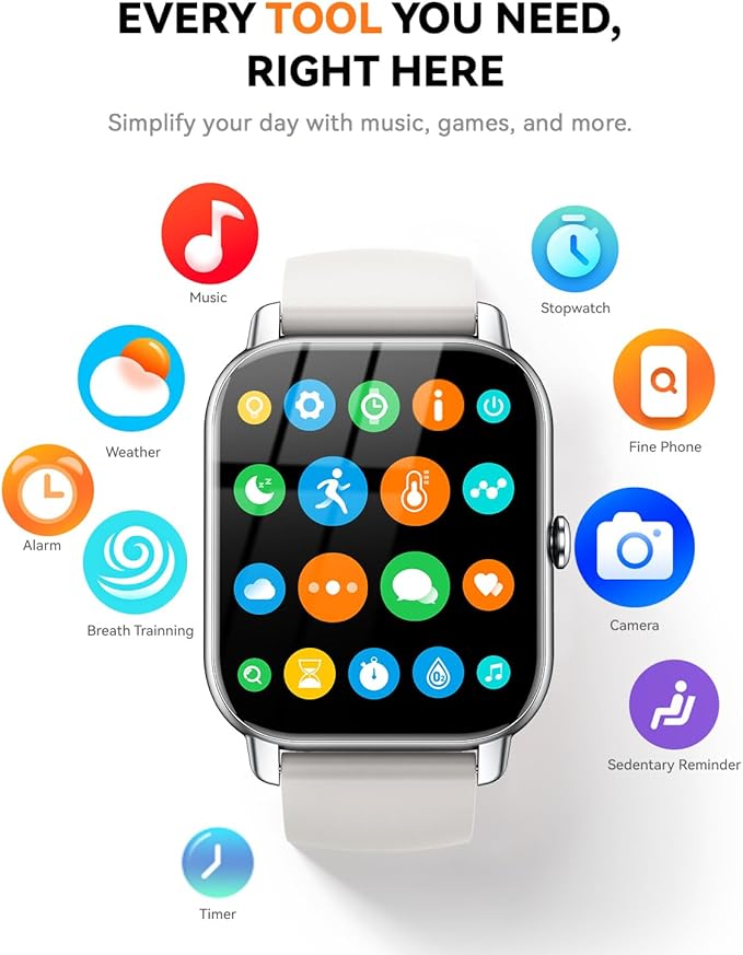 Smart Watches for Men Women(Answer/Make Call), Fitness Tracker Watch with Activity Counter/Sleep Monitor/ 110+ Sports Modes,Smart Watch for Android iPhone iOS Compatible (Starlight, 1.83)