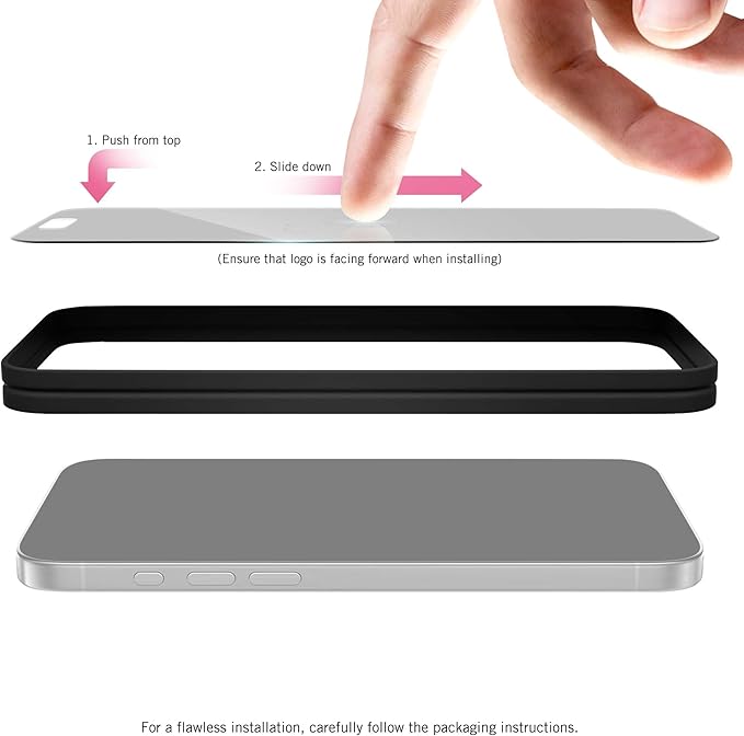 Hello Kitty Balloon Clear Screen Protector for iPhone 16 Pro- with Disappearing Logo - Scratch-Resistant and Easy-to-Install Screen Protectors (Includes Installation Tray)