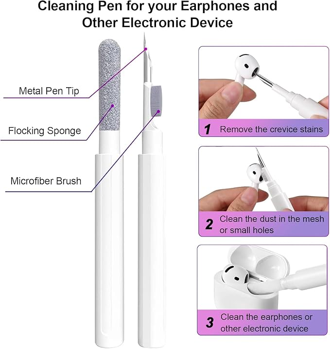 for Airpods 4 Case Clear,Secure Lock for Airpods 4th Generation Case Cover with Phone Stand and Magsafe Function,Auto Pop-up,Hybrid Protection Design with Carabiner&Cleaning Pen-Blue