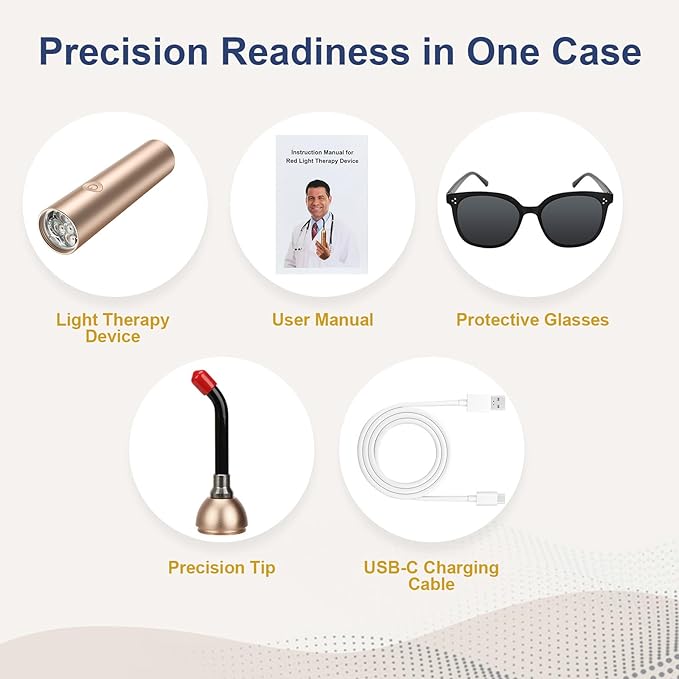 Portable Red Light Therapy and Near Infrared Light Therapy Device, Handheld LED Facial & Body Care Wand with 660nm 810nm 850nm 940nm Wavelengths, for Skin Appearance & Muscle Relaxation