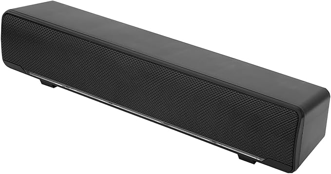 Yosoo Sound, PC Soundbar Portable Soundbar Soundbar Sound for Smart Tv Speakers for Tv with 3.5mm Input Soundbar Music Player Bass Surround Sound Box (Black)