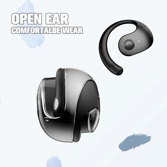 Out of Ear Open Ear Headphones Wireless Ear Hanging Bluetooth Headset, Air Bone Conduction Open Ear Earbuds, Work Out OWS Over the Ear Earbuds Open Ear Buds Not In Ear Outside the Ear Earphones