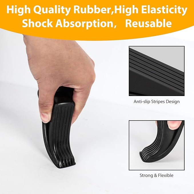 48 Pcs Door Stoppers for Bottom of Door Rubber Door Stoppers for Home Office Dorm Classroom Garage on Carpet,Concrete, Wooden Floor