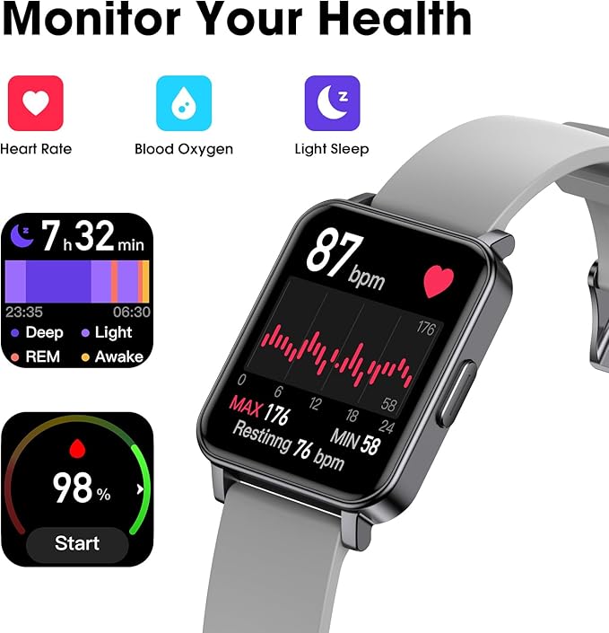 Pedometer Watch Senior Friendly No App/Phone Required, Waterproof Fitness Tracker Watch with Step Counter Calories/Sleep Tracker for Walking Running for Men Women