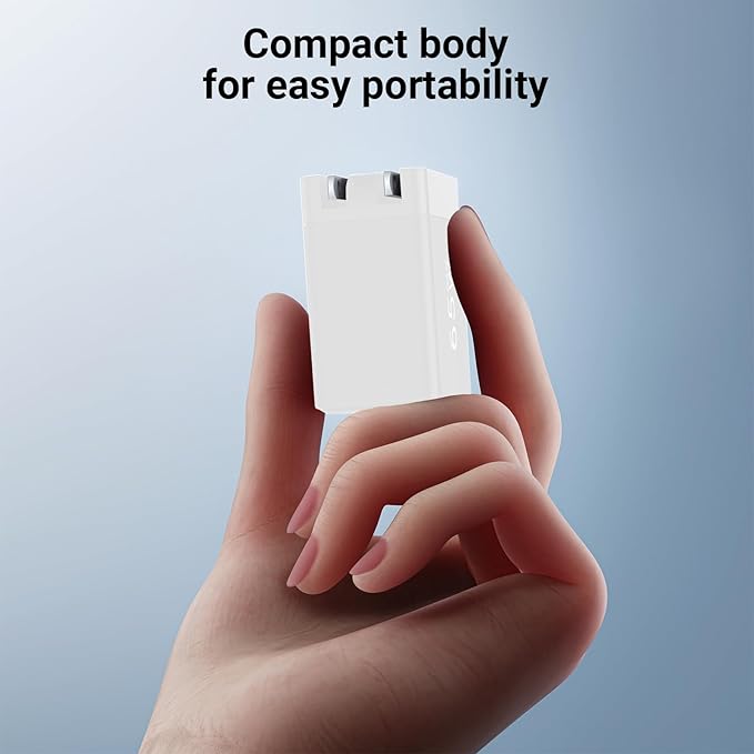 USB C Charger, Wall Charger,65W Charging Station 3-Port Fast Compact Foldable for MacBook Pro/Air, iPad Pro, Galaxy S23, Dell XPS 13, Note 20/10+, iPhone 15/Pro, Steam Deck, and More (White)