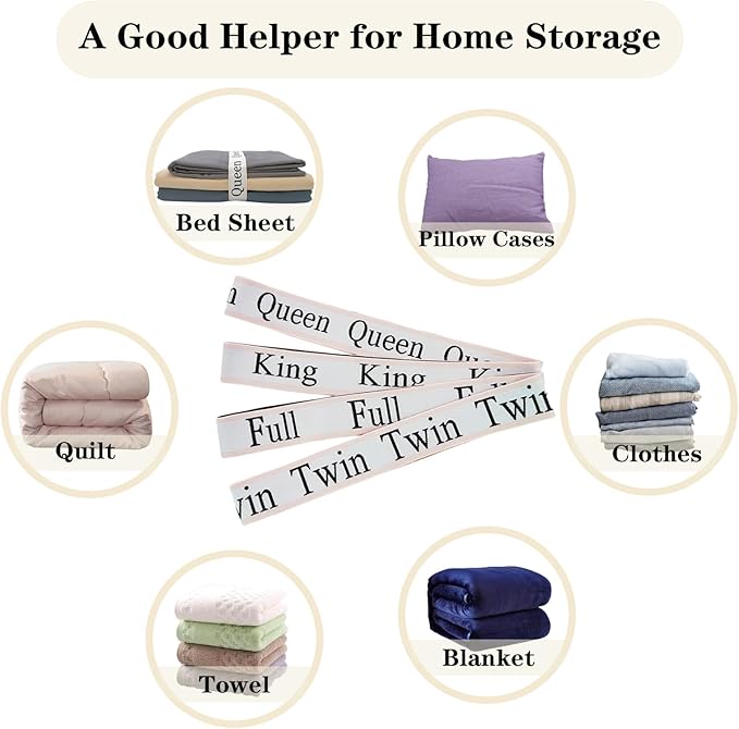 10 Pieces Bed Sheet Organizer Bands, Sheet Organizers and Storage Label Bands, Sheets Organizer for Closet, Sheet Label for Bedding, Sheet Keepers Linen Labels Bedding Bands (Pink, 10Pcs)