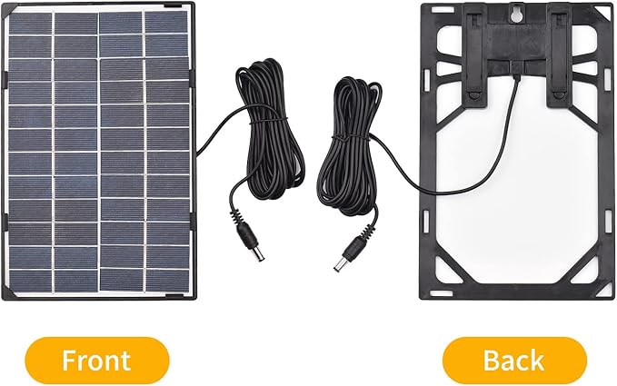 Andoer 6W 12V Solar Panel for Outdoor Security Camera Solar Cell with 10ft DC Output DIY Waterproof Solar Panel for Street Light Garden Lamp Home Fan Pump