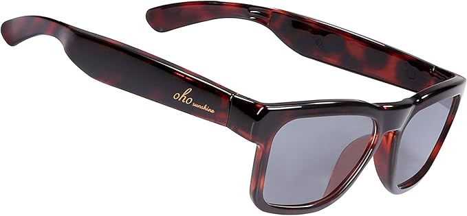 OhO Smart Glasses,Polarized Sunglasses with Bluetooth Speaker,Athletic/Outdoor UV Protection and Voice Control,Unisex(Transitional Blue Light Lens)