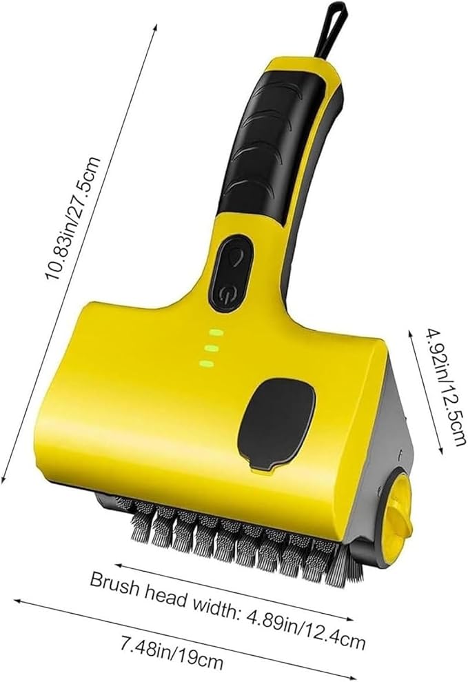 Electric Grill Clean Brush, 360° Rotating Cleaning Brush, Grill Brush, Cordless Rechargeable Barbecue Grill Cleaner with Replacement Bristles for BBQ Grill Bathroom and Kitchen