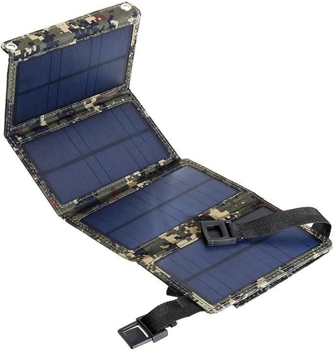 Aramox Portable Solar Panel Charger 20W Monocrystalline, Folding Solar Charger with Dual USB for Camping and Hiking