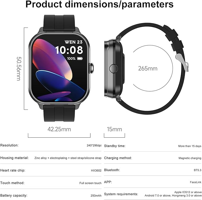 Smart Watch with Earbuds, 2.01" HD Screen 2 in 1 Smartwatch with Bluetooth Earbuds, 100+ Sport Fitness Tracker, NFC, Pedometer, Sleep/Heart Rate/Blood Pressure Monitor Compatible with iOS & Androd