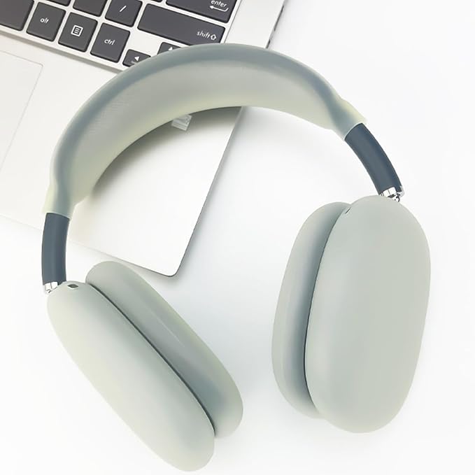 Case for Airpods Max Headphones,Ear Pad/Ear Cups/Headband Cover for AirPods Max(USB-C/Lightning)(2024/2020),Silicone Cases for Airpod Max,Accessories Cases(Jelly Green)