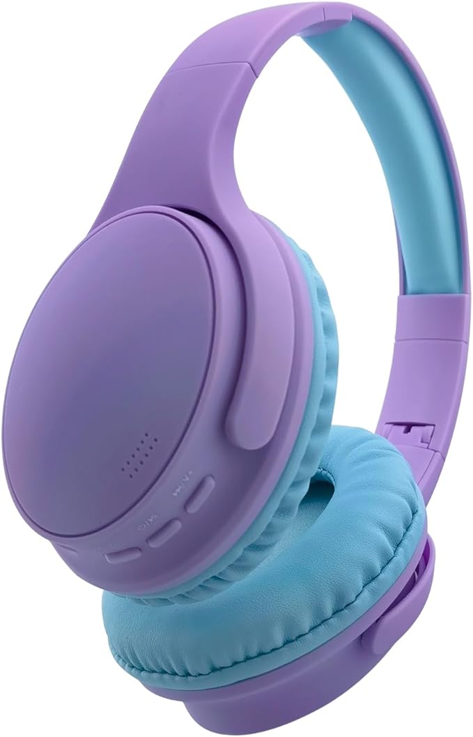 Kids Wireless Headphones, Bluetooth Headphone for Teen Kids, Over Ear Toddler Headphones Foldable with Built-in Mic for Cell Phones TV Tablet School Network Boys Girls (e6 Purple)