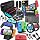 Deruitu Switch Accessories Bundle Compatible with Nintendo Switch, Kit with Carrying Case, Screen Protector, Compact Playstand, Game Case, Joystick Cap, Charging Dock,Steering Wheel, (18 in 1)