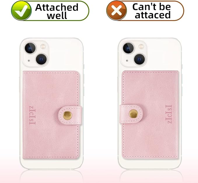 Magnetic Wallet with 5 Card Holders Compatible with MagSafe for iPhone 17/16/15/14 Pro Max/14 Pro/14 Plus/13/12 Series with RFID Protected,Vegan Leather,Pink