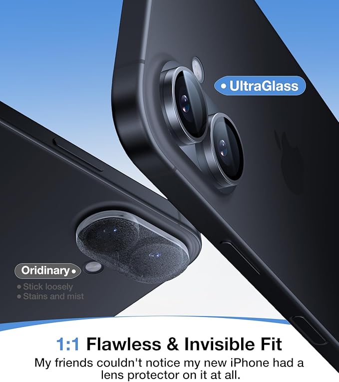 UltraGlass for iPhone 16 (Screen Protector+ Camera Protector) White Titanium