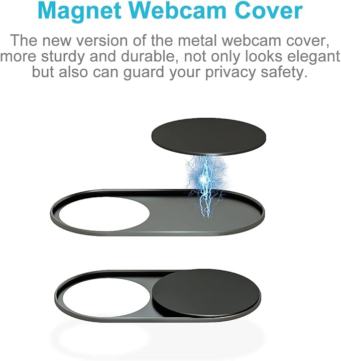 HKDGYHON Laptop Camera Cover Slide, Metal Webcam Cover, Super-Thin 0.023 inch Camera Cover Slide Laptop Accessories for MacBook, iMac, Laptop, PC, iPad, iPhone, Protect Your Privacy and Web Safety