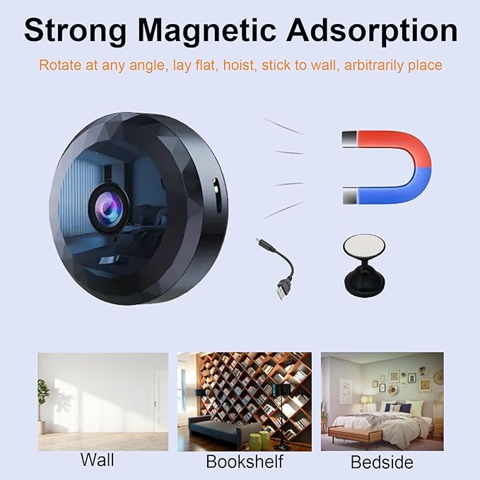 Hidden Camera - 2K WiFi Mini Wireless Security Camera, Perfect for Indoor and Outdoor Security and Pet/Baby Monitoring