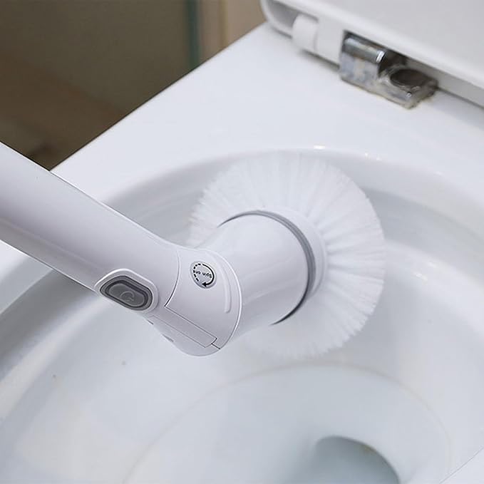 Rechargeable Brush with 6 Replaceable Brush Heads for Bathroom Electric Scrubber Cordless Power Scrubber