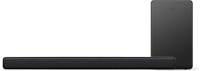 TCL 3.1ch Sound Bar with Wireless Subwoofer (Q6310, 2023 Model), Dolby Audio, DTS Virtual:X, Built-in Center Channel Speaker, Auto Room Calibration, Wall Mount/HDMI Cable Included