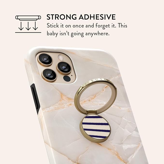 BURGA Cell Phone Ring, Holder Grip and Stand - Finger Phone Grip for Back of Smartphone Case, Kickstand 360 Rotation, Universal Ring for iPhone Samsung Galaxy Huawei Google Pixel, Stylish Accessories
