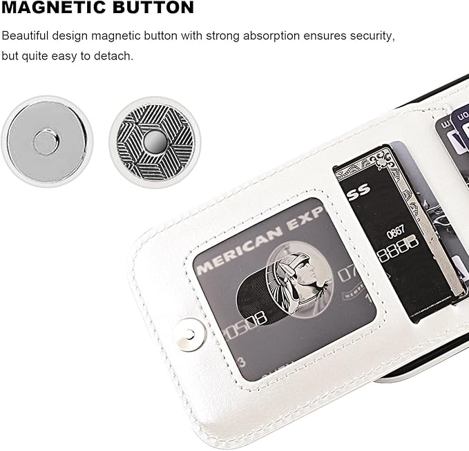 KIHUWEY Compatible with iPhone 17 Case Wallet with Credit Card Holder, Flip Premium Leather Magnetic Clasp Kickstand Heavy Duty Protective Cover for iPhone 17 6.3 Inch (White)