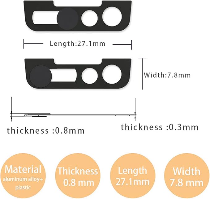 Phone Front Camera Cover,Webcam Cover Compatible for iPhone 16e / 14/14 Plus / 13/13 Mini /13 Pro / 13 Pro Max,Protect Privacy and Security,Not Affect Face ID, 2 Pack-Black