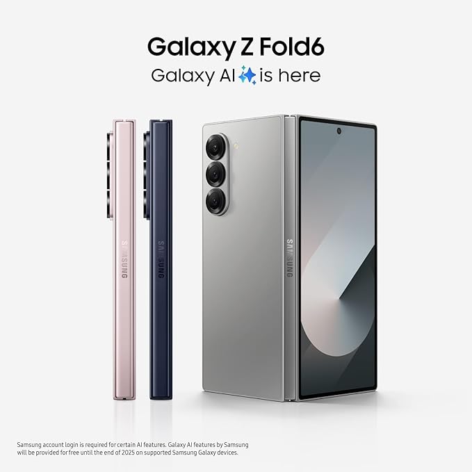 SAMSUNG Galaxy Z Fold 6 256GB Silver Shadow - T-Mobile (Renewed)