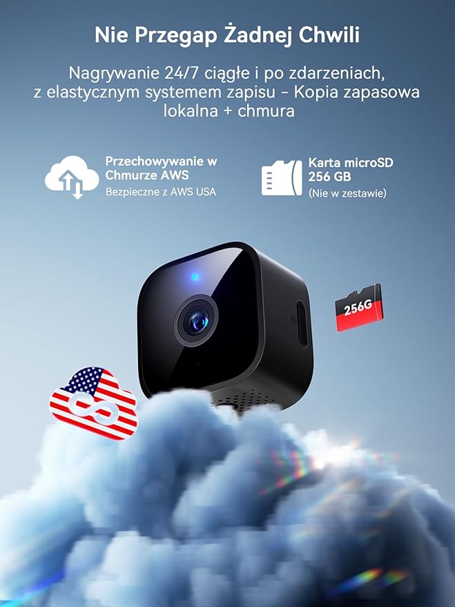 Outinput Indoor Security Camera, 2K WiFi Home Camera for Baby Monitor/Pet/Dog, Motion Detect, Night Vision, 2-Way Audio, Instant App Alerts, Cloud & Local Storage, Share to Family (Black)